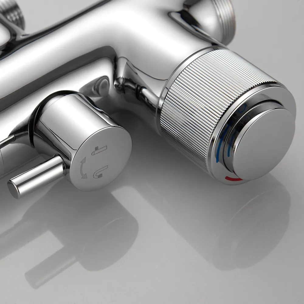 LED Freestanding Bath Tap with Handheld Shower High-Arc Filler Spout Solid Brass window image