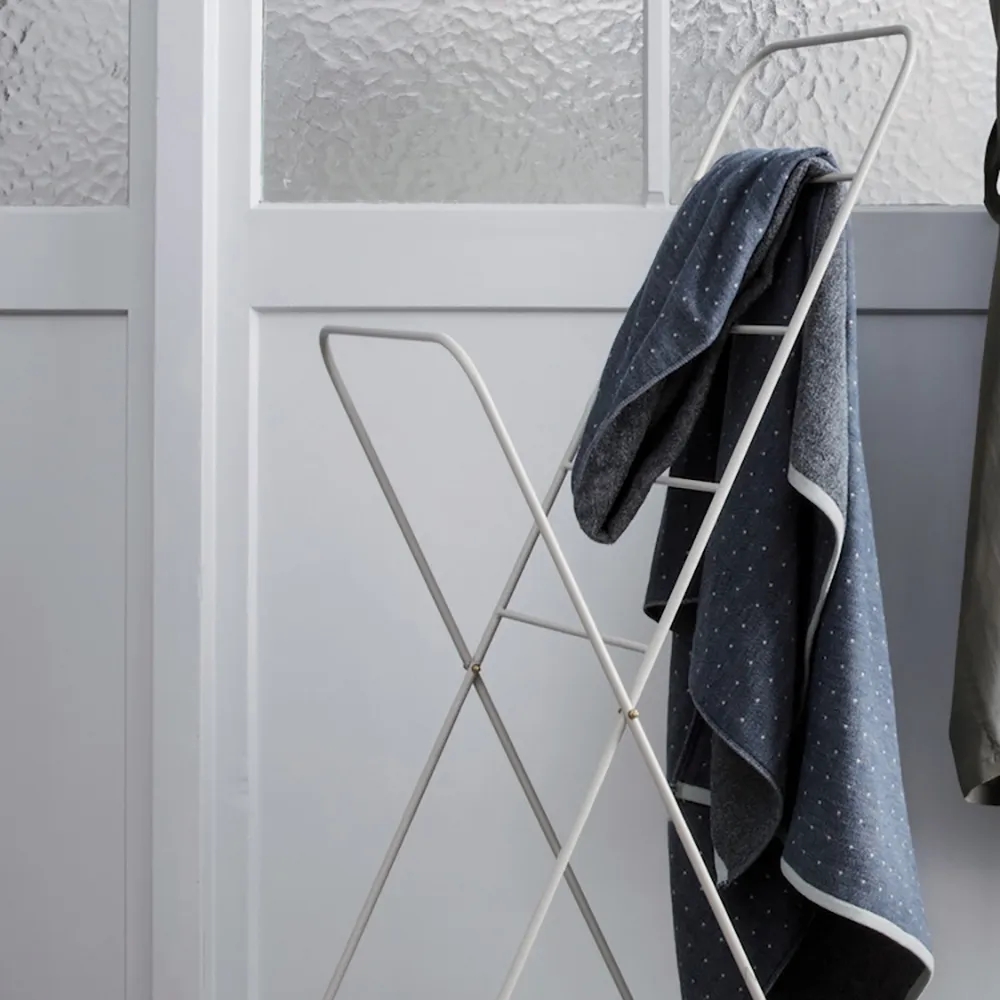 Modern Folding X-Shaped Coat Rack Multifunctional Ladder Rack window image