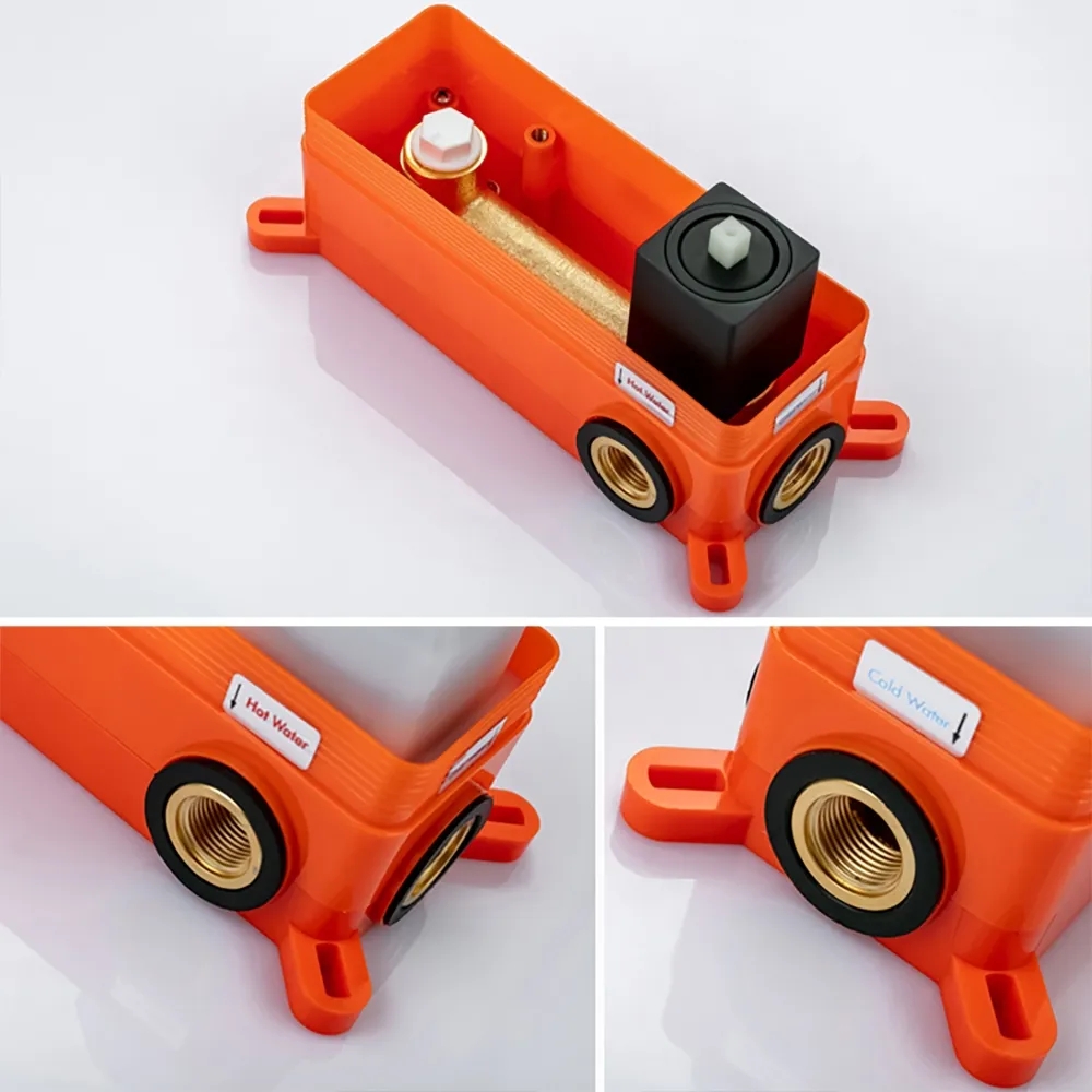 Contemporary White & Chrome Single Handle Wall Mounted Solid Brass Bathroom Sink Faucet window image