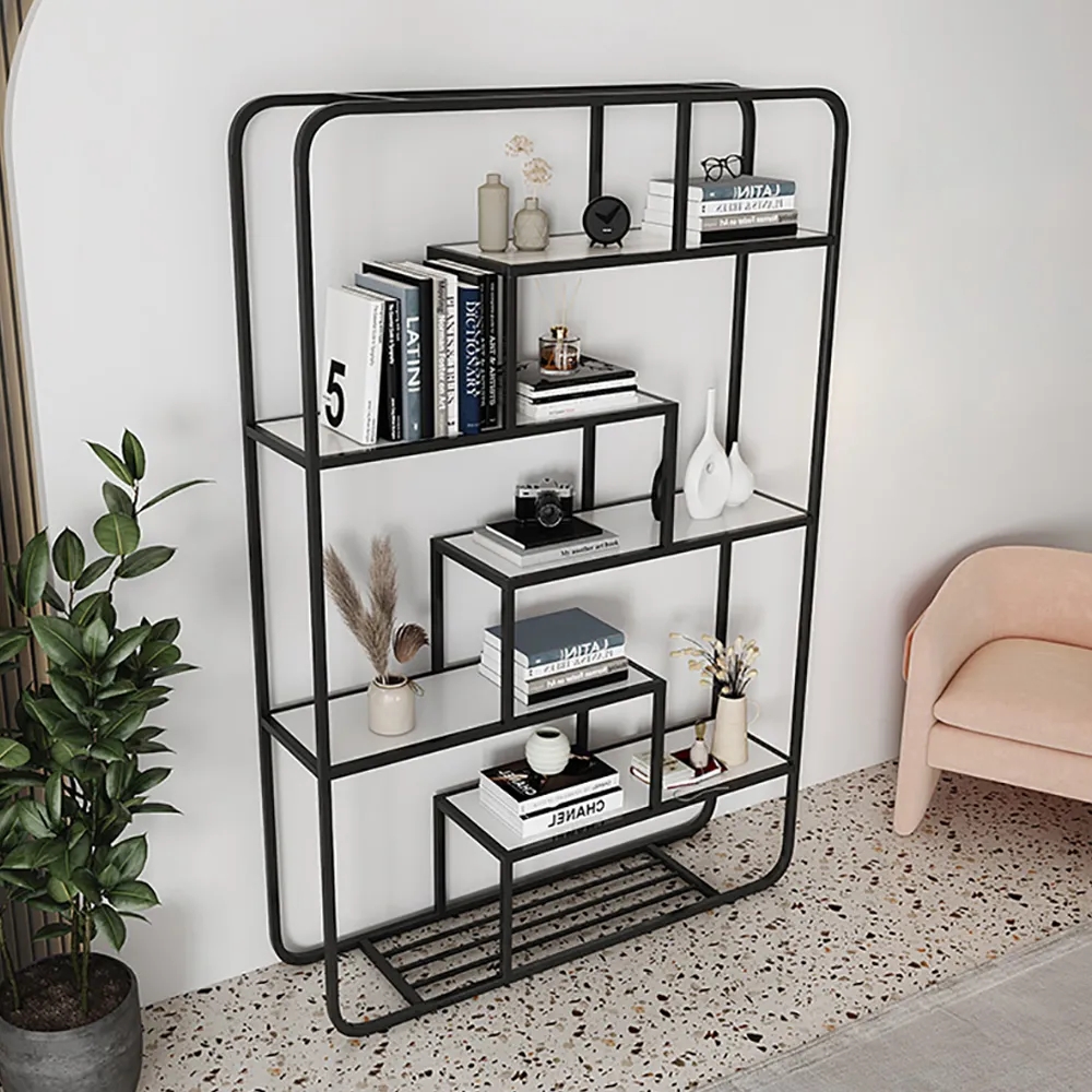 Contemporary Maze Standing Etagere Bookshelf 6-Tiered window image