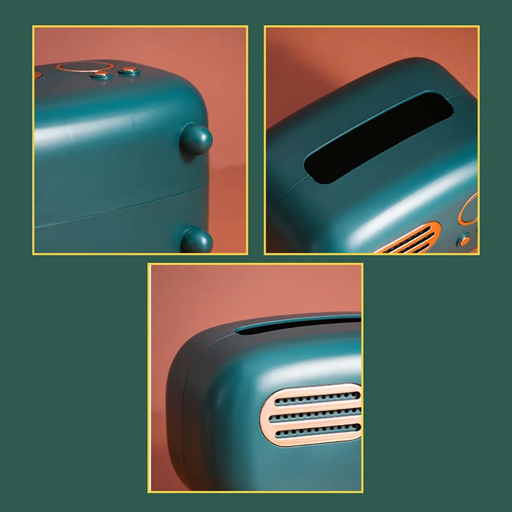 Retro Decor Radio Desk Tissue Box Paper Organizer window image