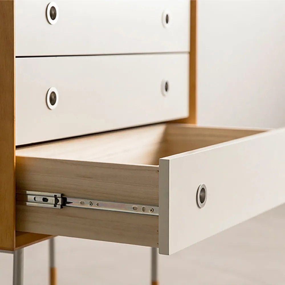 31" Modern White Cabinet Minimalist Style 3-Drawer Chest window image