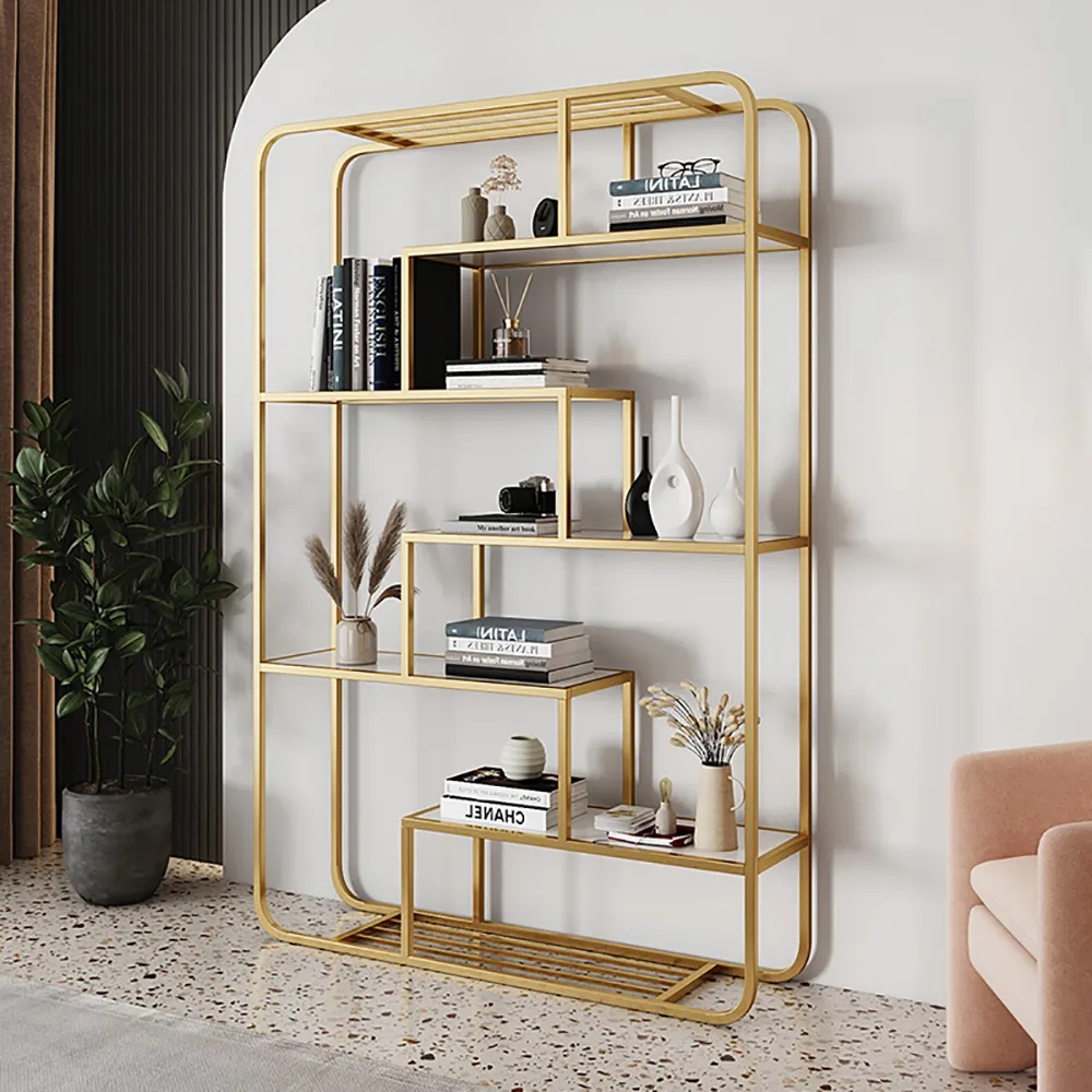 Contemporary Maze Standing Etagere Bookshelf 6-Tiered window image