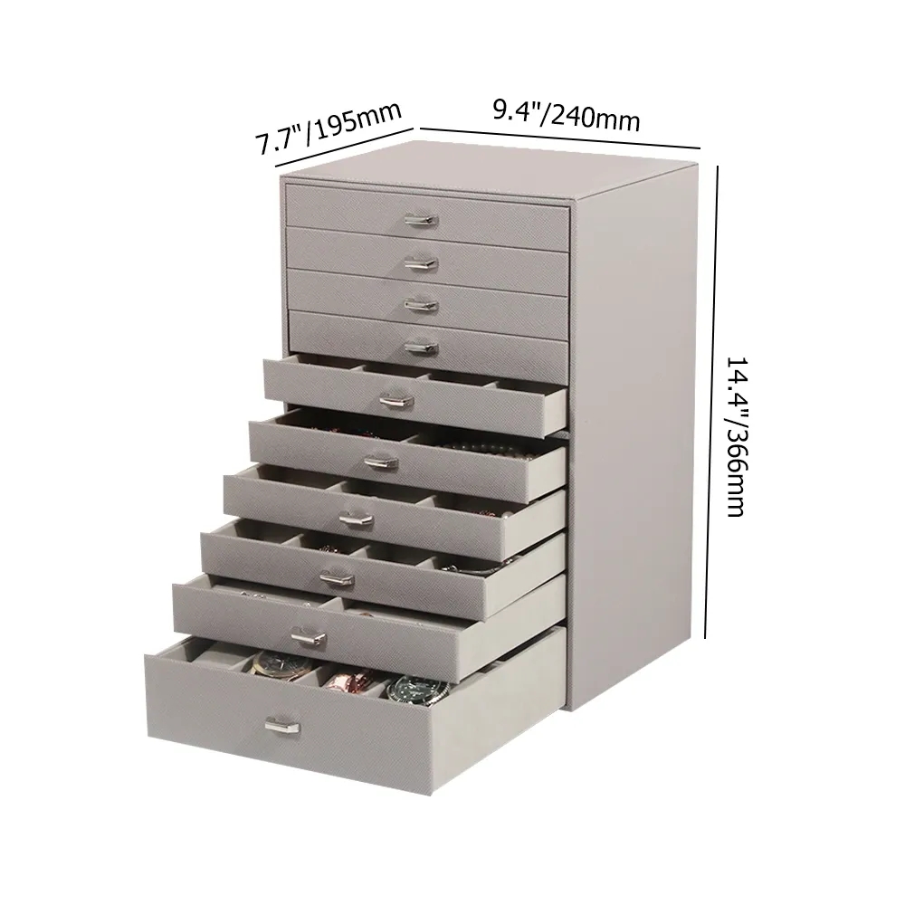 Desk Organiser Earring Holder Jewelry Display Box in White window image