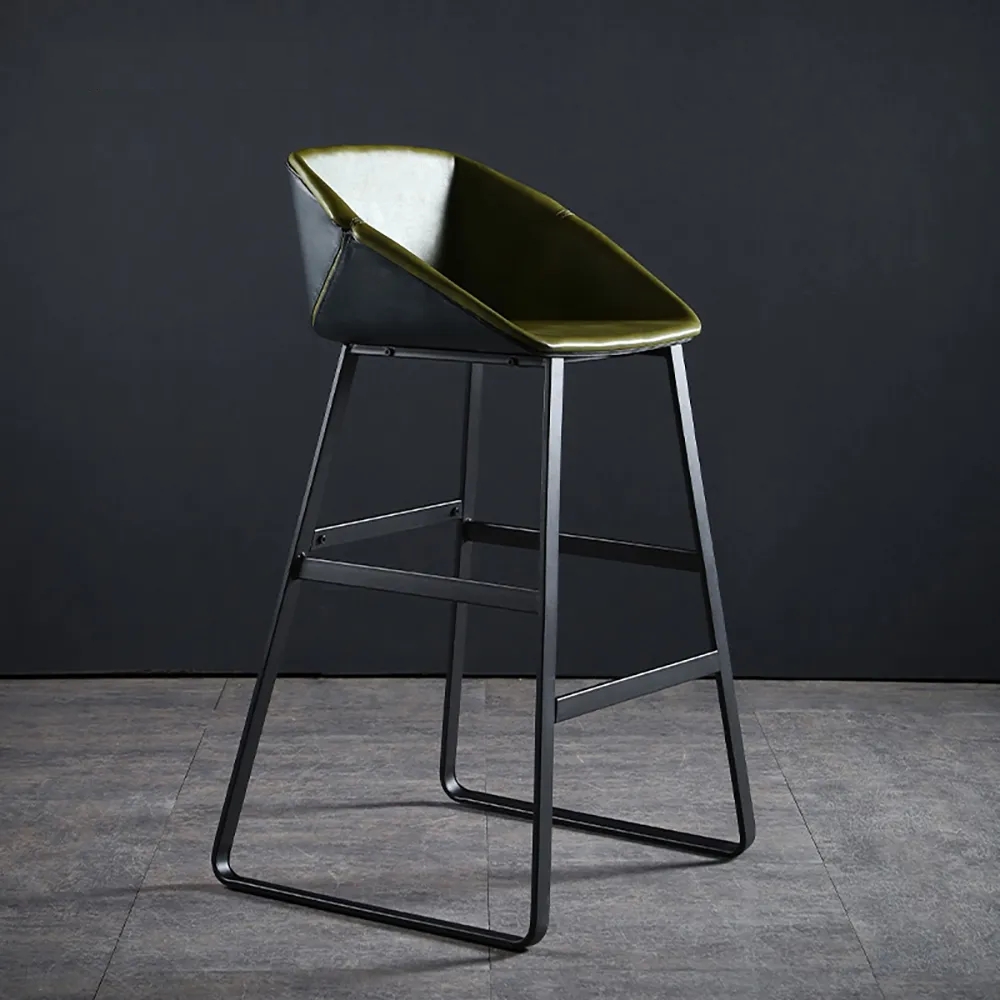 Tabouret de bar moderne en similicuir, hauteur, rembourré, en métal, noir image de fenêtre