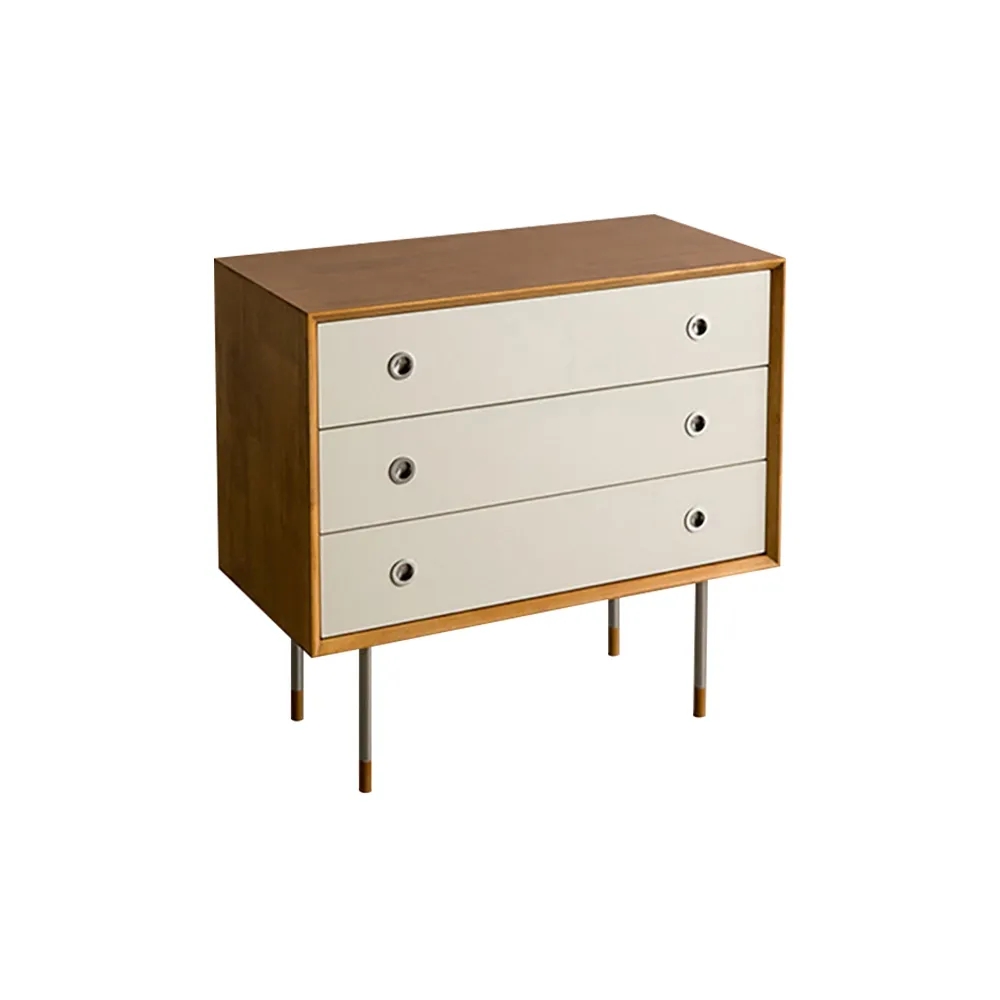 31" Modern White Cabinet Minimalist Style 3-Drawer Chest window image
