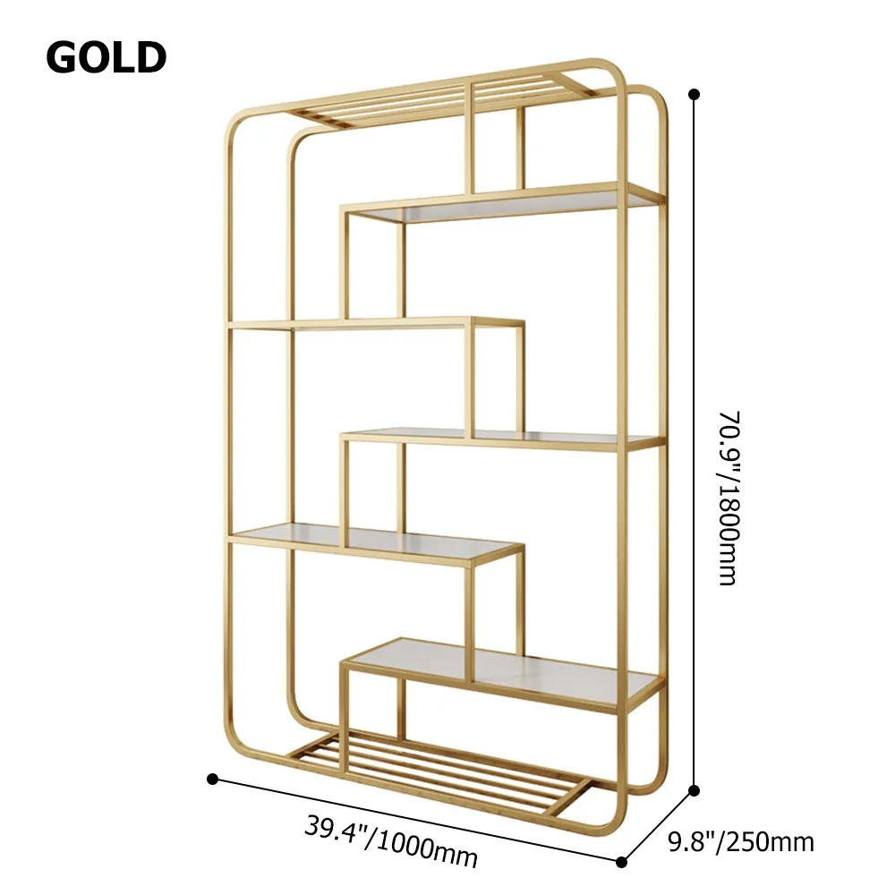 Contemporary Maze Standing Etagere Bookshelf 6-Tiered window image