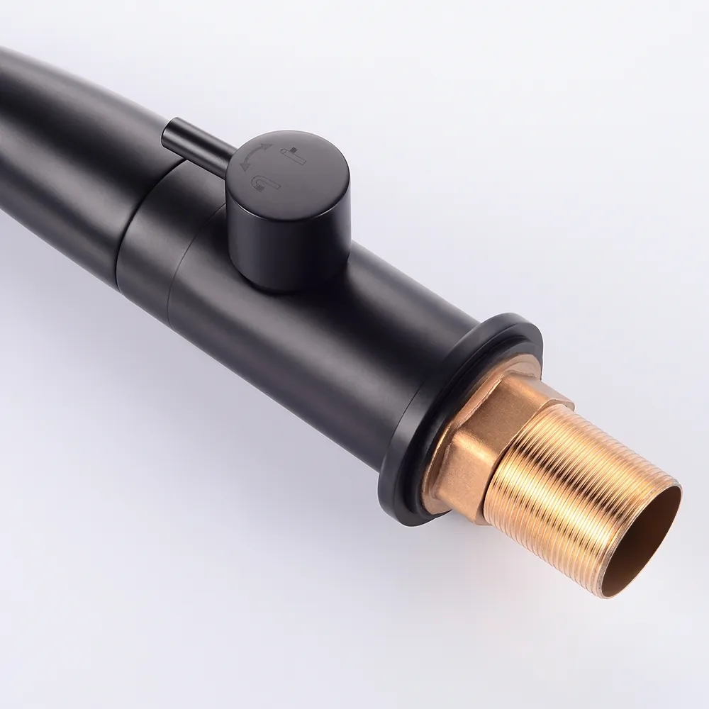 Robinet de bain à 3 trous et douchette LED 3 trous en laiton massif image de fenêtre