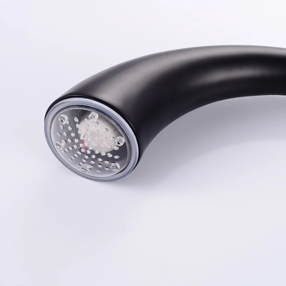 Robinet de bain à 3 trous et douchette LED 3 trous en laiton massif image de fenêtre