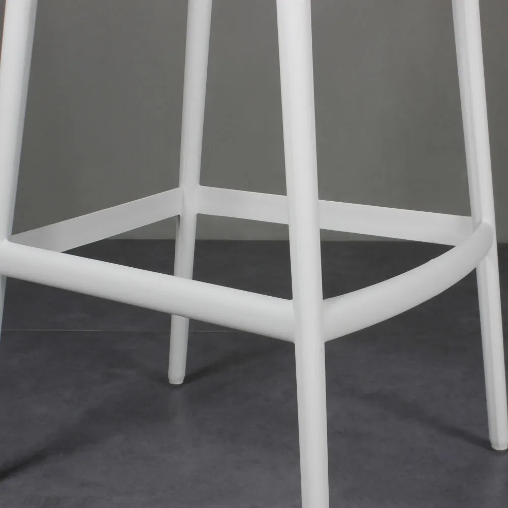 Modern White 29.5" Plastic Bar Stool Counter Stool window image