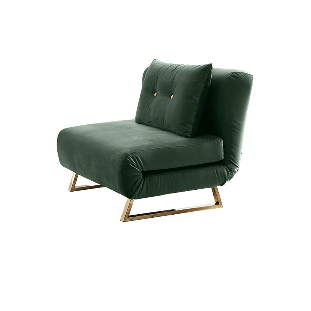 Green 37.4" Full Sleeper Sofa Upholstered Velvet Convertible Sofa Bed window image