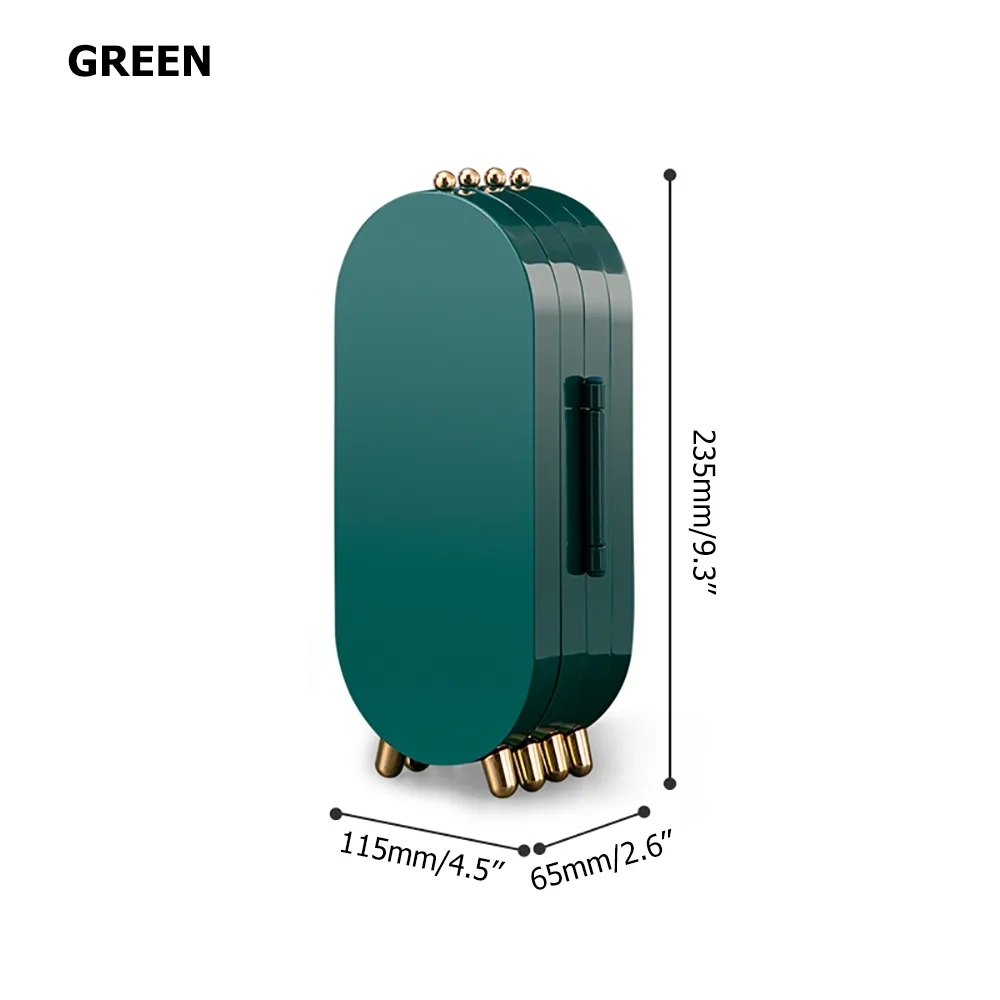 Desk Organiser Earring Holder Jewelry Display Stand-Green window image