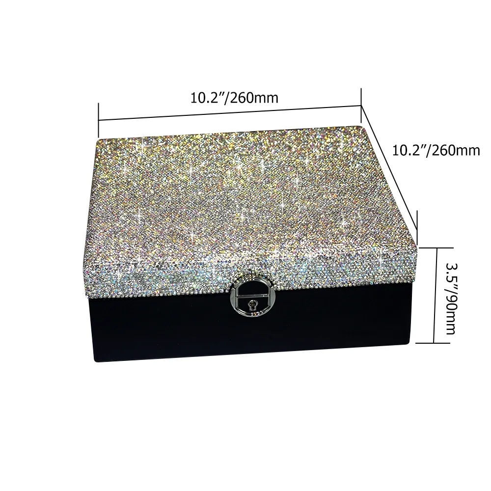 Modern Luxury Shiny Jewelry Box Desk Organiser with Mini Box window image