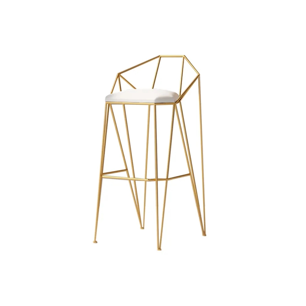 Tabouret de bar avec dossier en cuir avec dossier en cuir et chaise de bar Finsh Doré image de fenêtre