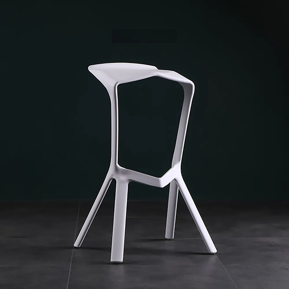 Nordic PP Plastic Bar Stool Exquisite Shape Counter Chair Set of 2 window image