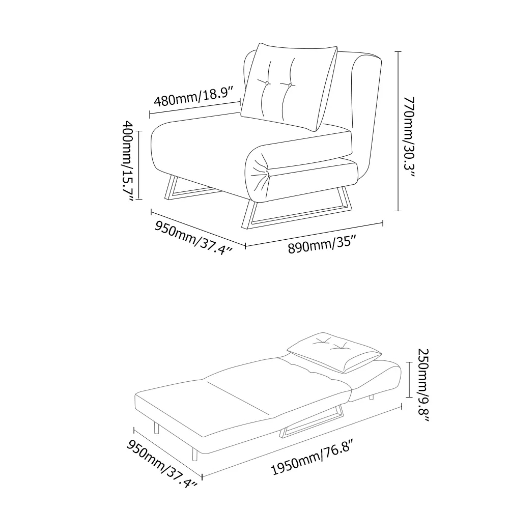 Green 37.4" Full Sleeper Sofa Upholstered Velvet Convertible Sofa Bed window image