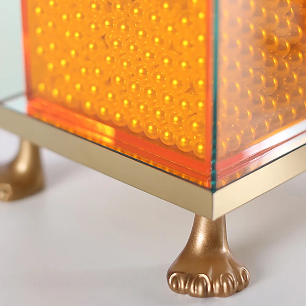 Double-Layer Makeup Brush Holder Organiser Dustproof with Lid & Pearls window image