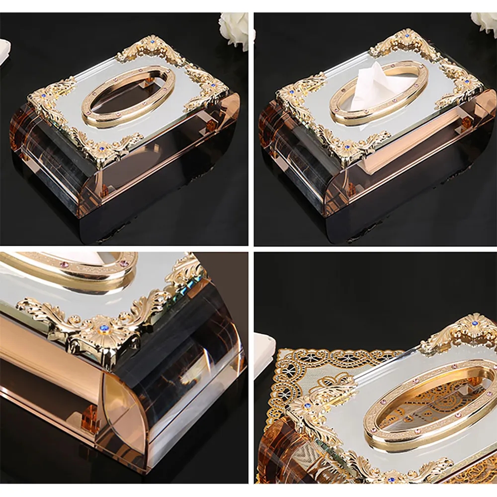European Vintage Tissue Box Desk Decor Tissue Cover window image