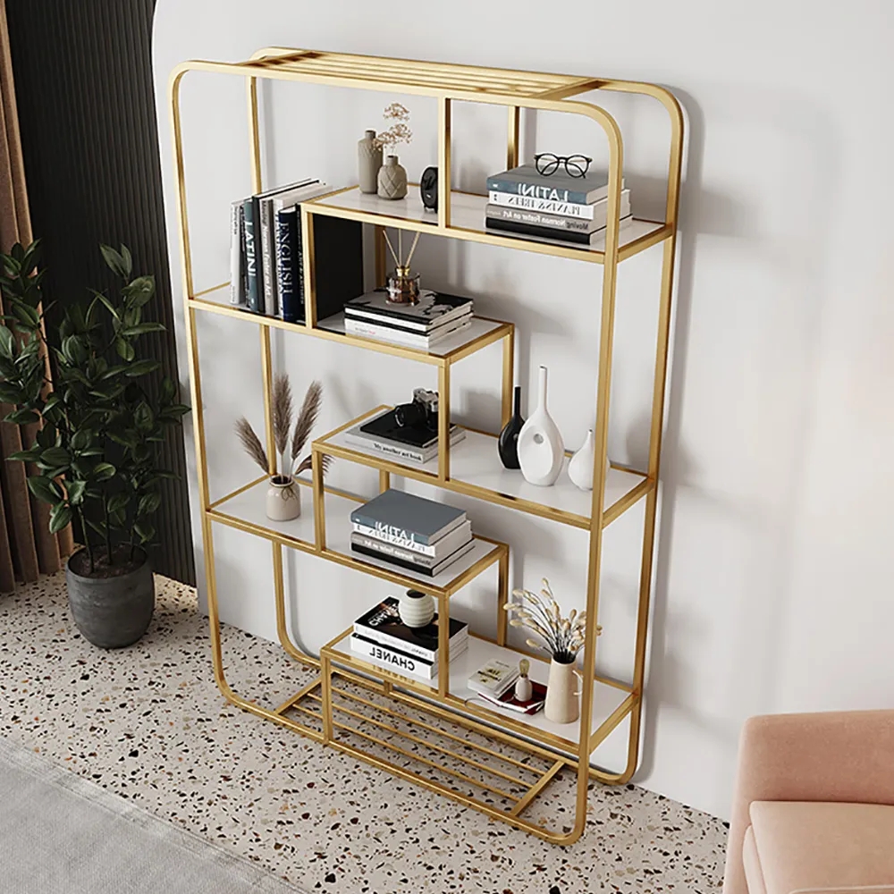 Contemporary Maze Standing Etagere Bookshelf 6-Tiered window image