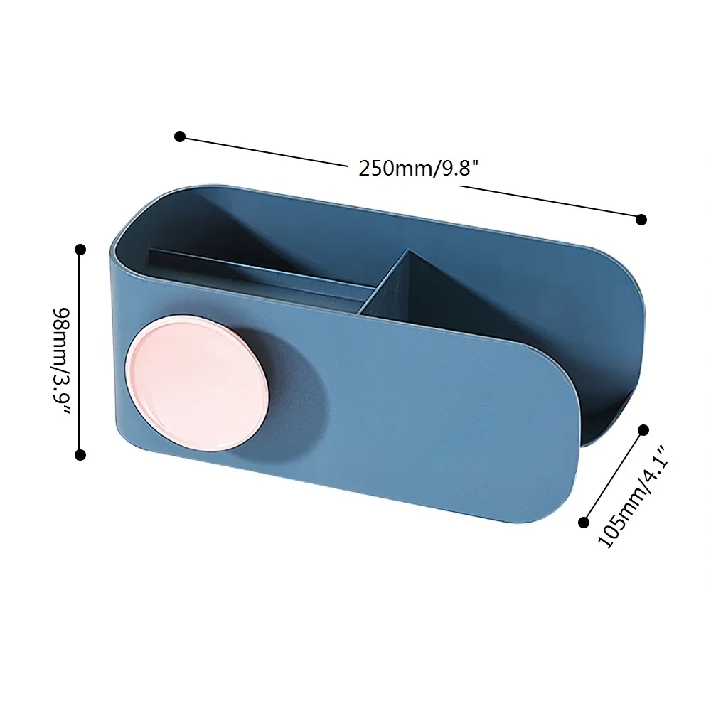 Hair Dryer Holder Bathroom Organizer in Warm White/Dark Blue/Light Blue-Light Blue window image