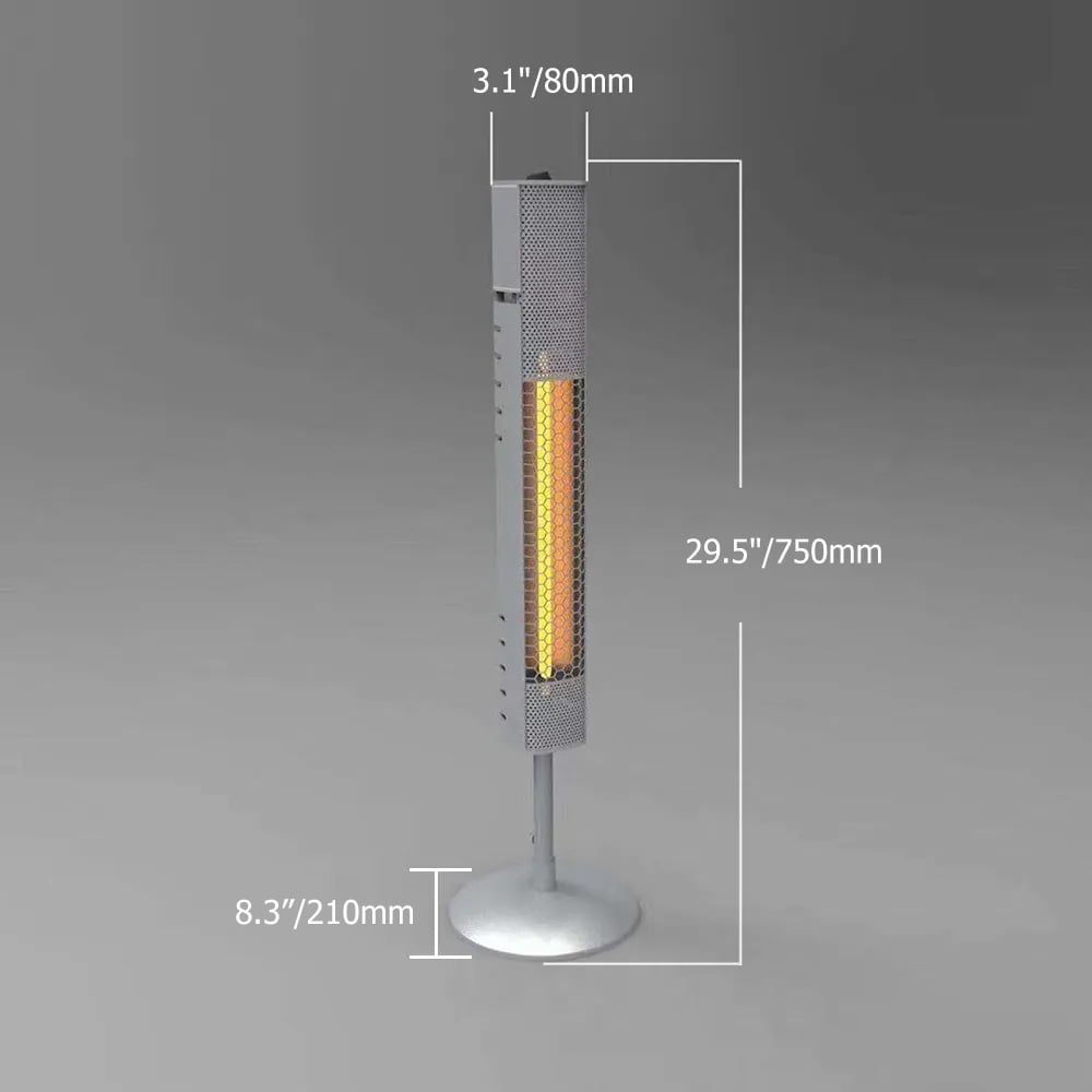 Carbon Infrarood Verwarmer Binnen/Buiten Staande Verwarming 800w Elektrische Terrasverwarmer Commercieel/Residentieel Vensterafbeelding