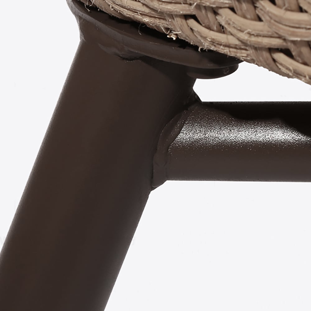 4-Pieces Rattan Woven Patio Accent Chair Set with Ottoman and Side Table window image