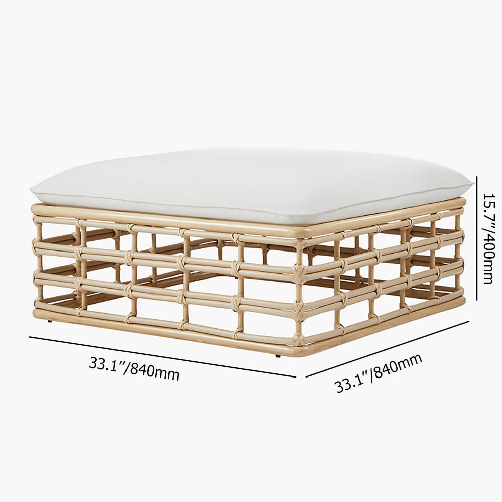 3-Pieces Rattan Woven Patio Sectional Set with Corner Sofa and Ottoman window image