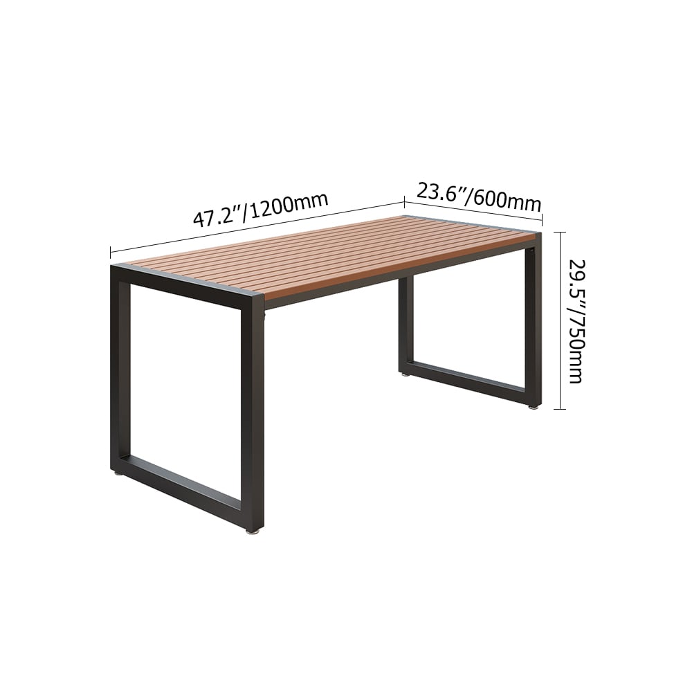 5-Pieces Outdoor Dining Set with Rectangle Table and 4 Armchair window image