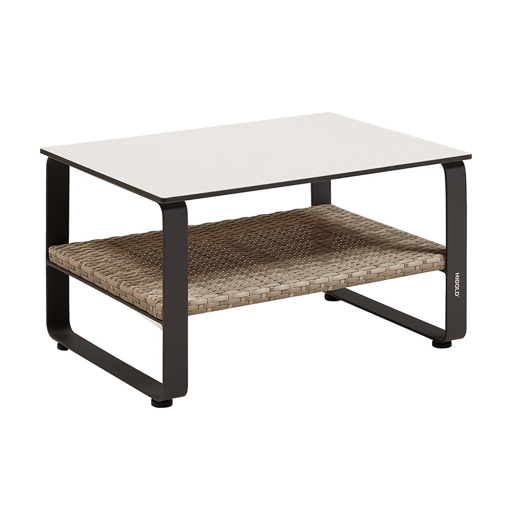 Double Layer Outdoor Side Table with HPL-Top Aluminum Frame window image