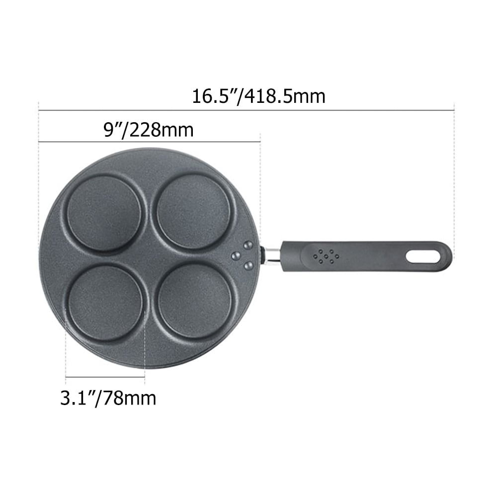 4-Cup Egg Frying Pan Poached Egg Cooker Burge Pancake Maker window image