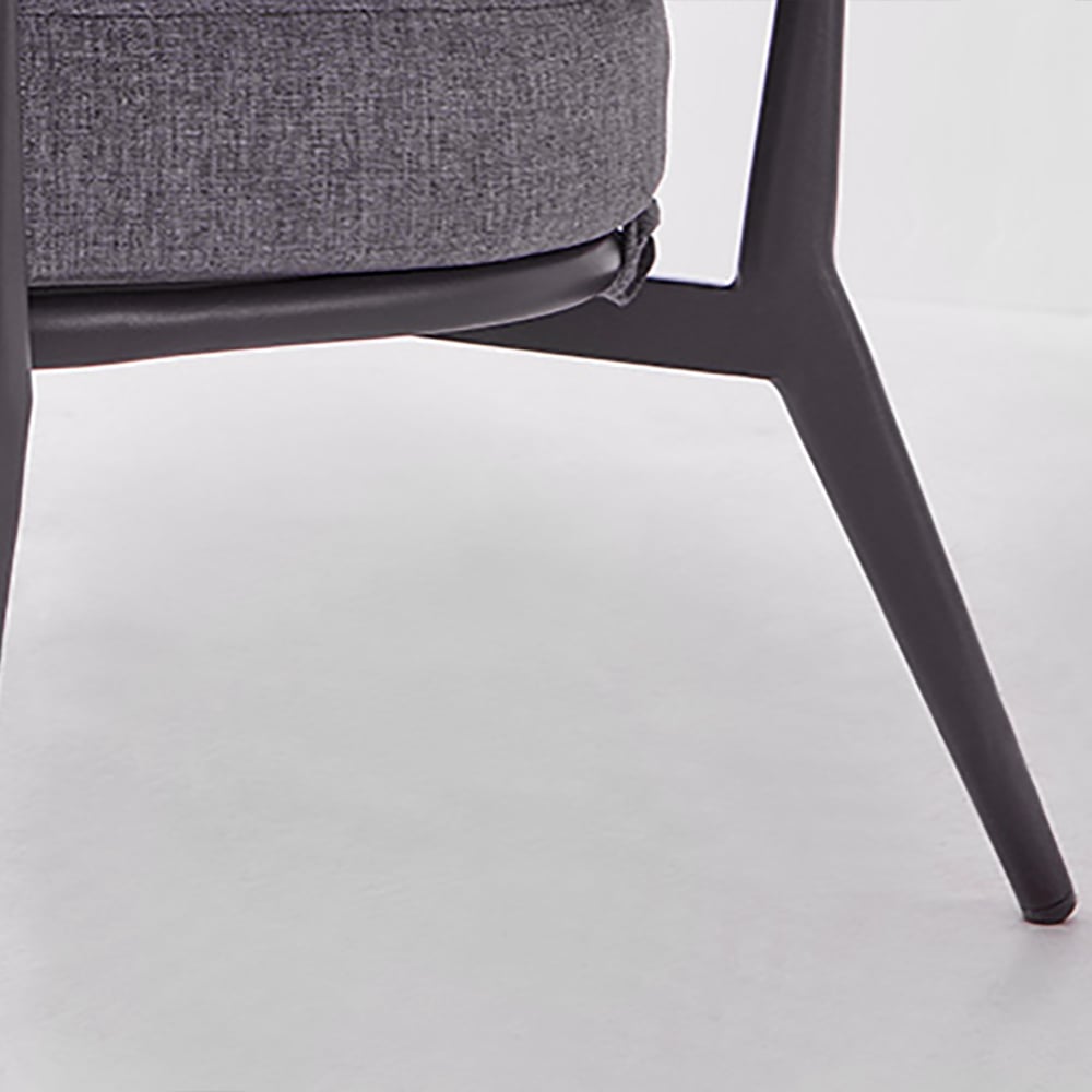 3-Seater Polyester Outdoor Sofa with Rope Woven Back window image