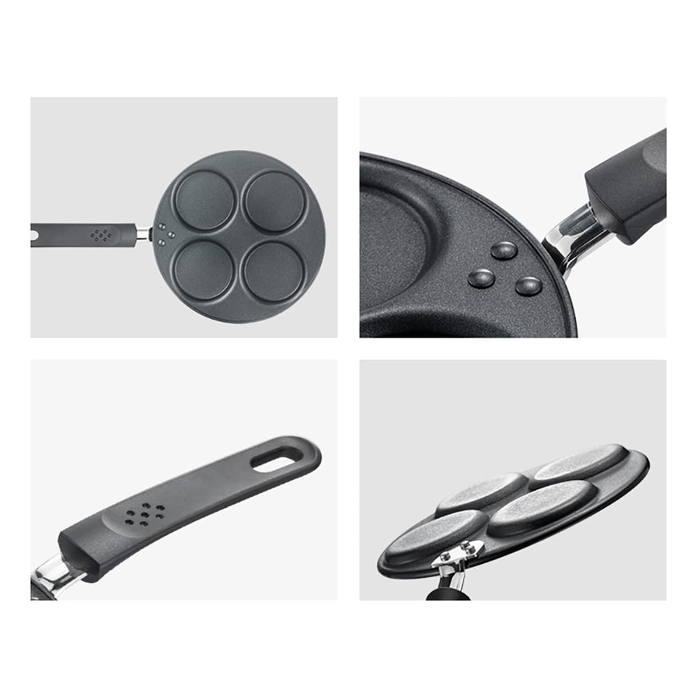 4-Cup Egg Frying Pan Poached Egg Cooker Burge Pancake Maker window image