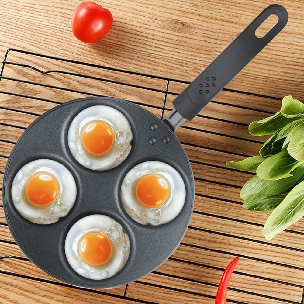 4-Cup Egg Frying Pan Poached Egg Cooker Burge Pancake Maker window image