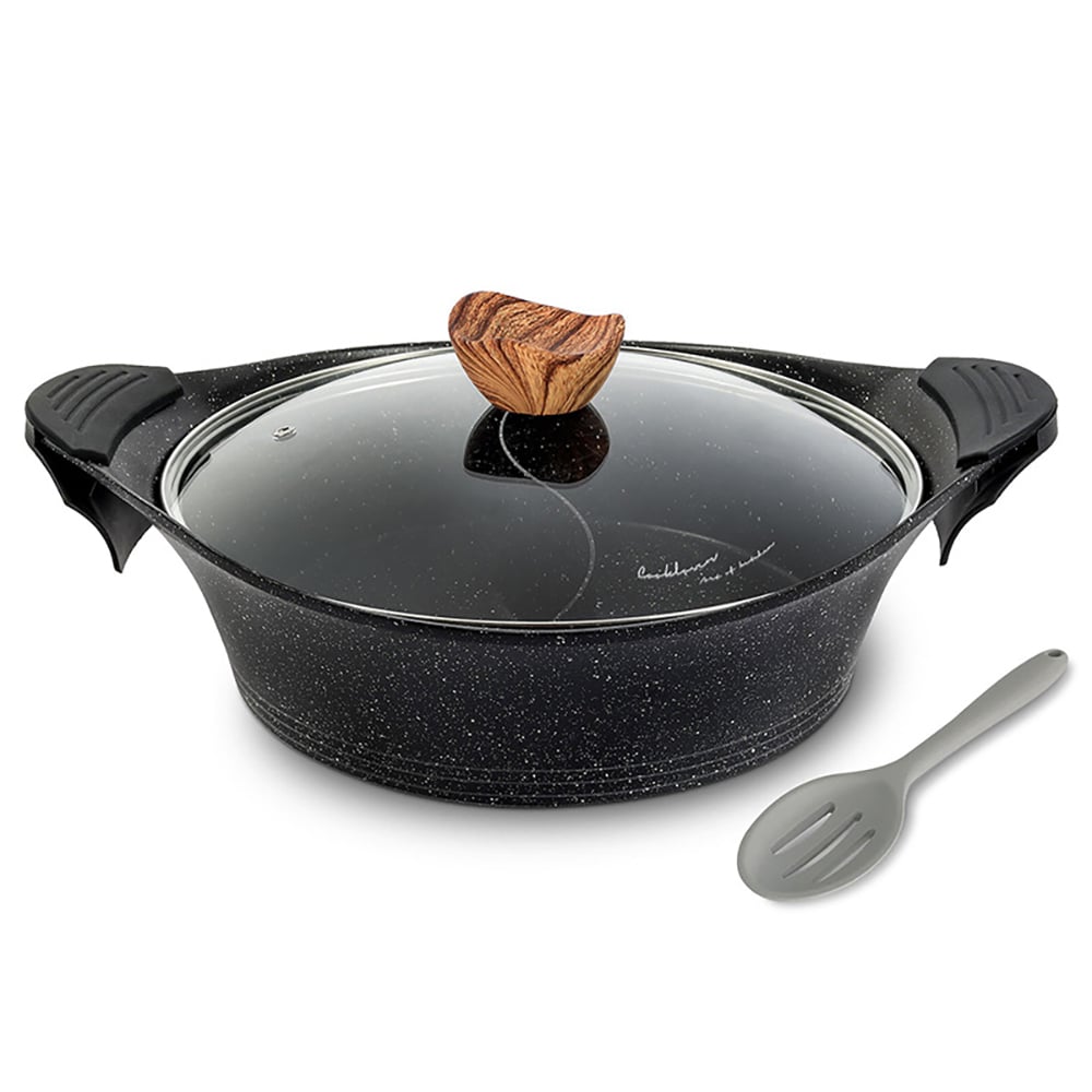 Aluminum Nonstick Shabu Shabu Hot Pot with Lid window image