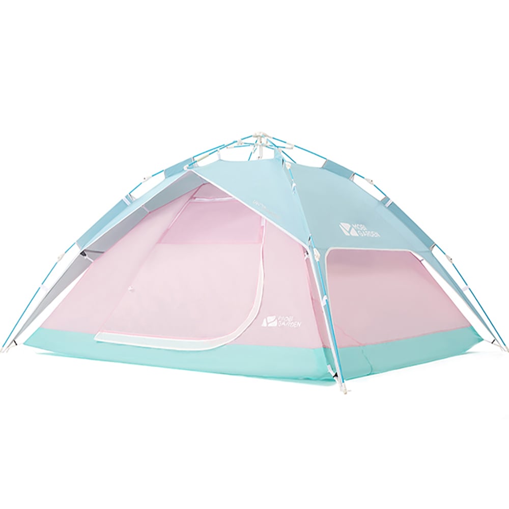 Tente de Camping 3-4 Personnes 190T Revêtement Imperméable Polyester image de fenêtre