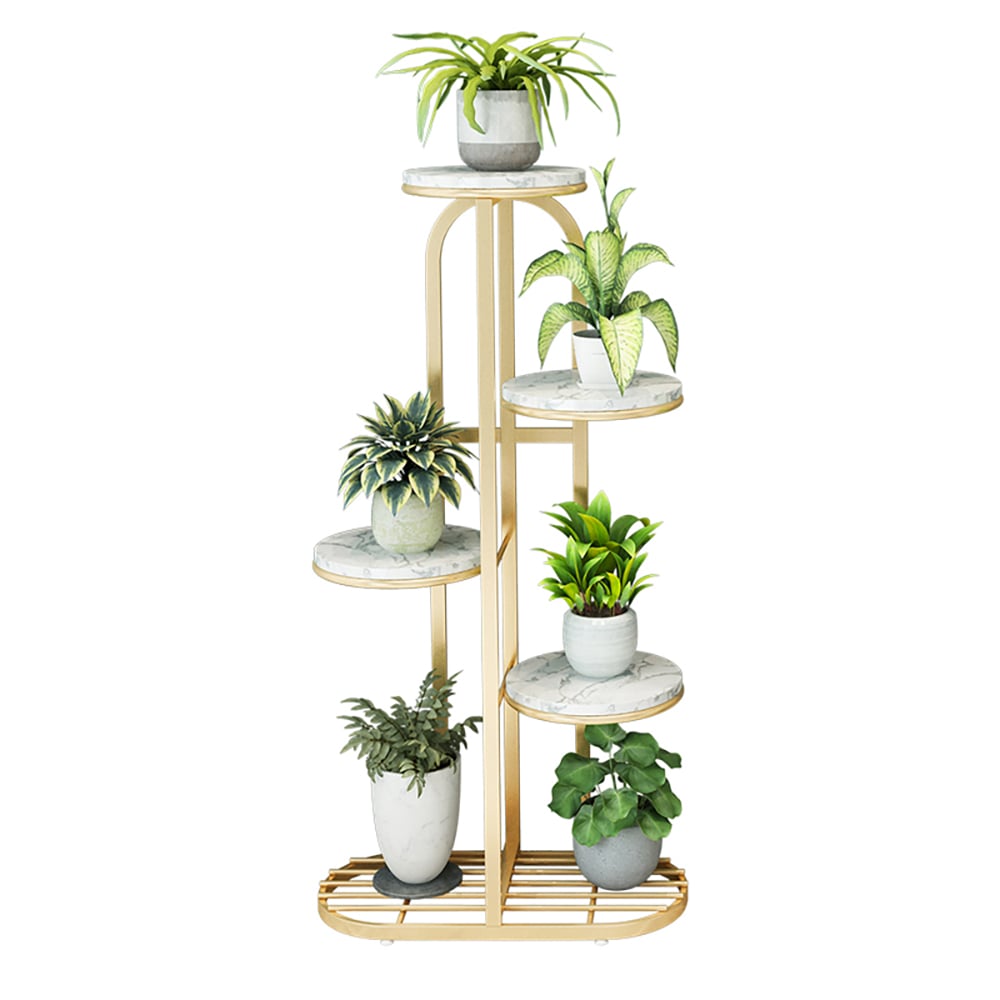 Présentoir autoportant nordique pour plantes Doré image de fenêtre