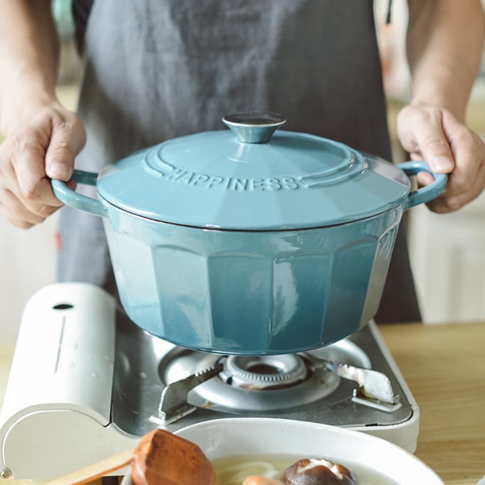 Nonstick Cast Iron Dutch Oven with Steamer Nonstick Stockpot window image