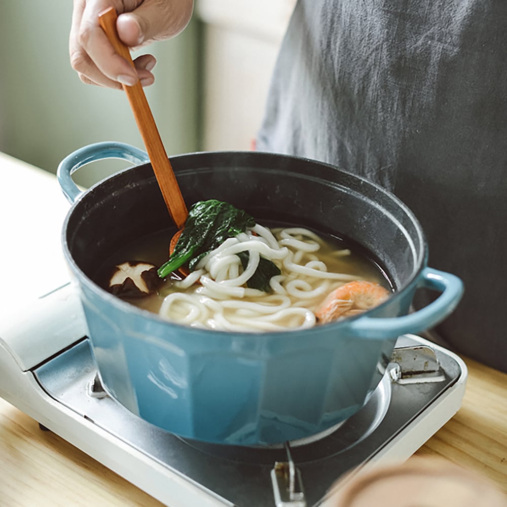 Nonstick Cast Iron Dutch Oven with Steamer Nonstick Stockpot window image