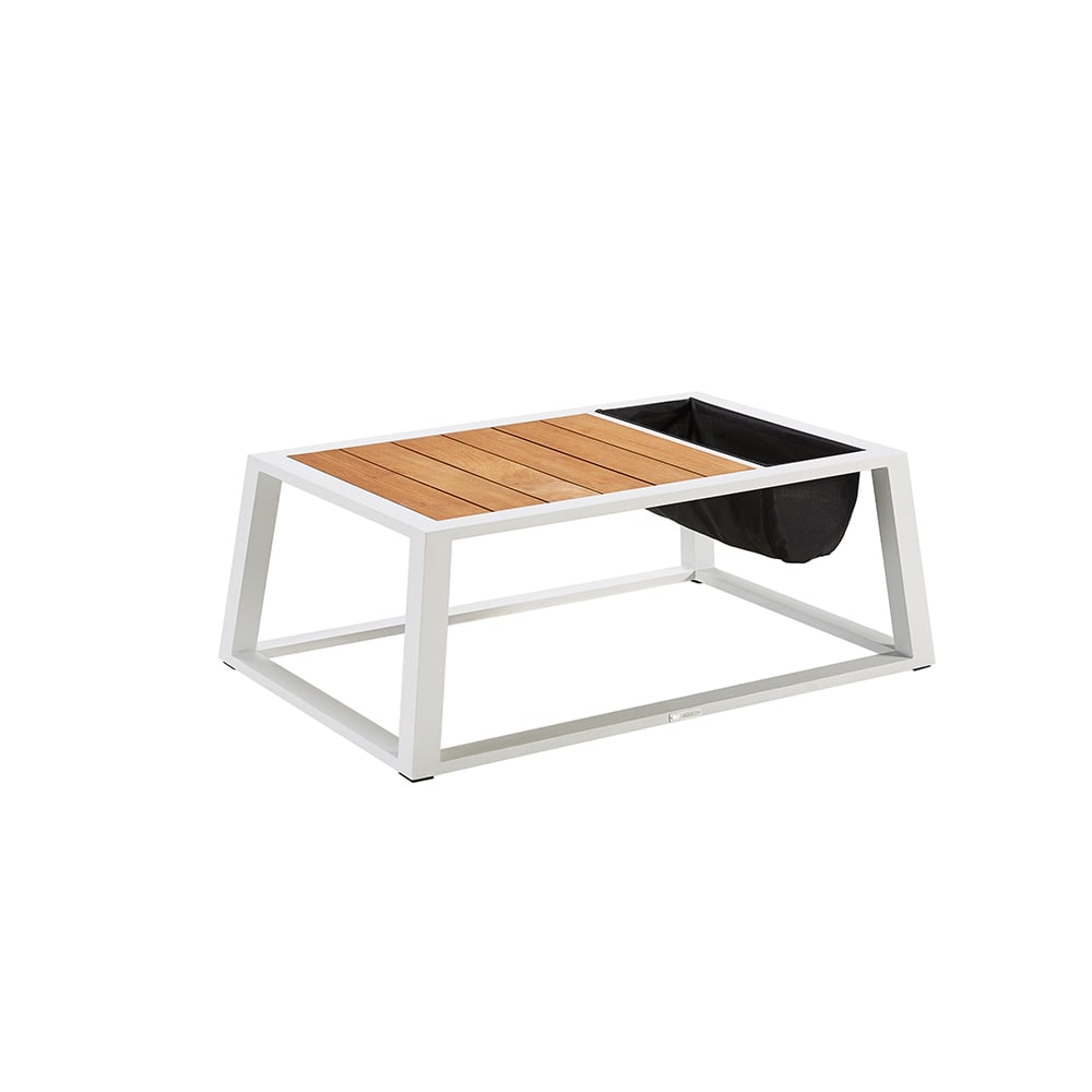1099.8mm Teak Wood Outdoor Coffee Table With Storage Bag window image