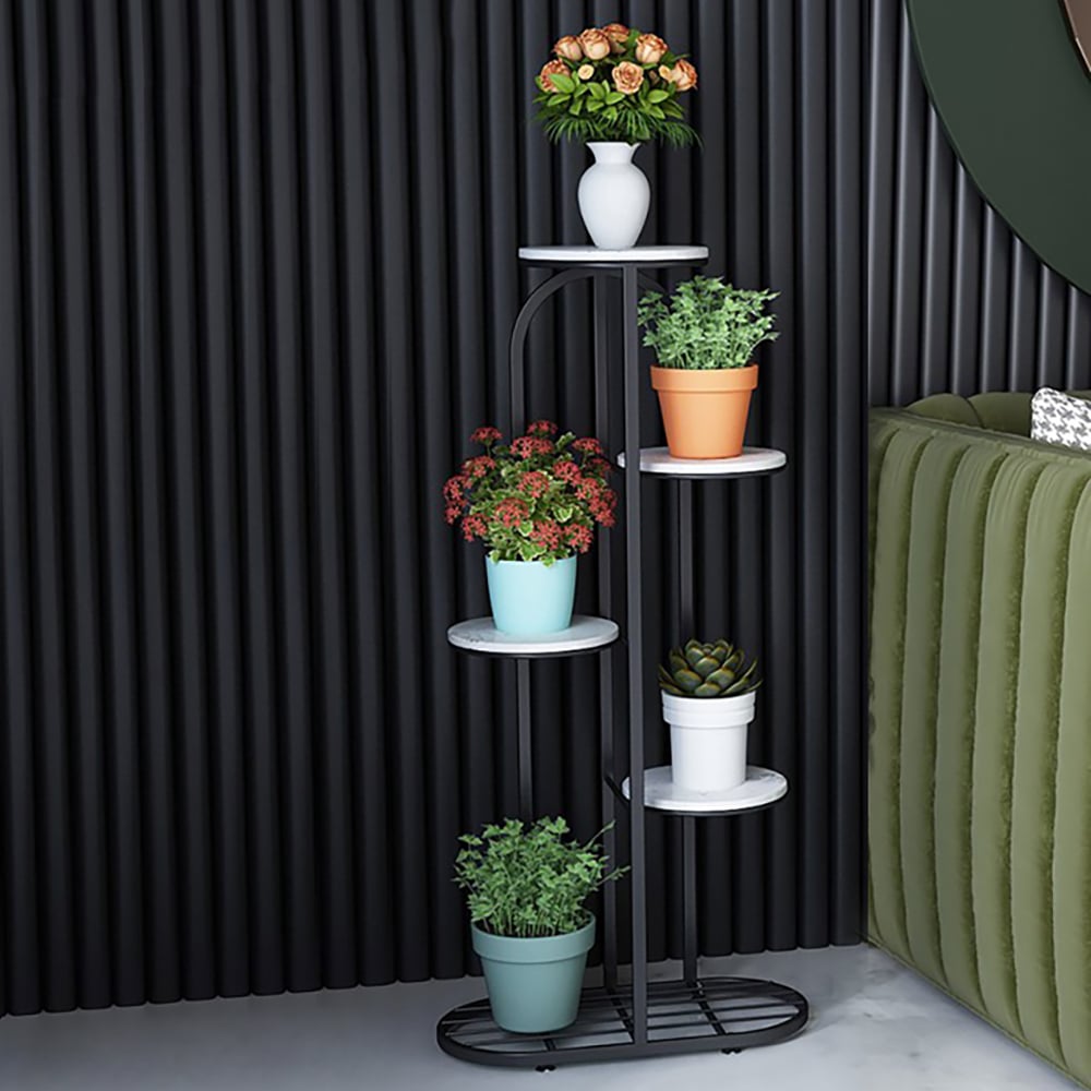 Nordic Freestanding Display Plant Stand in Black window image