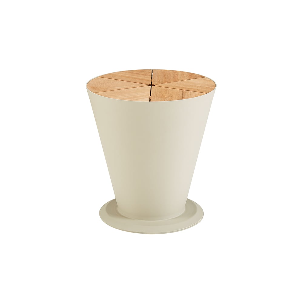 381mm Aluminum Ice Bucket with Teak HPL Board Cover window image