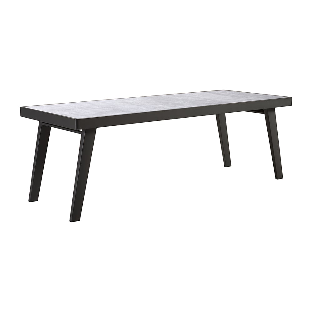 7-Pieces Modern Outdoor Dining Set Glass-top Dining Table and Webbing Chair in Black window image