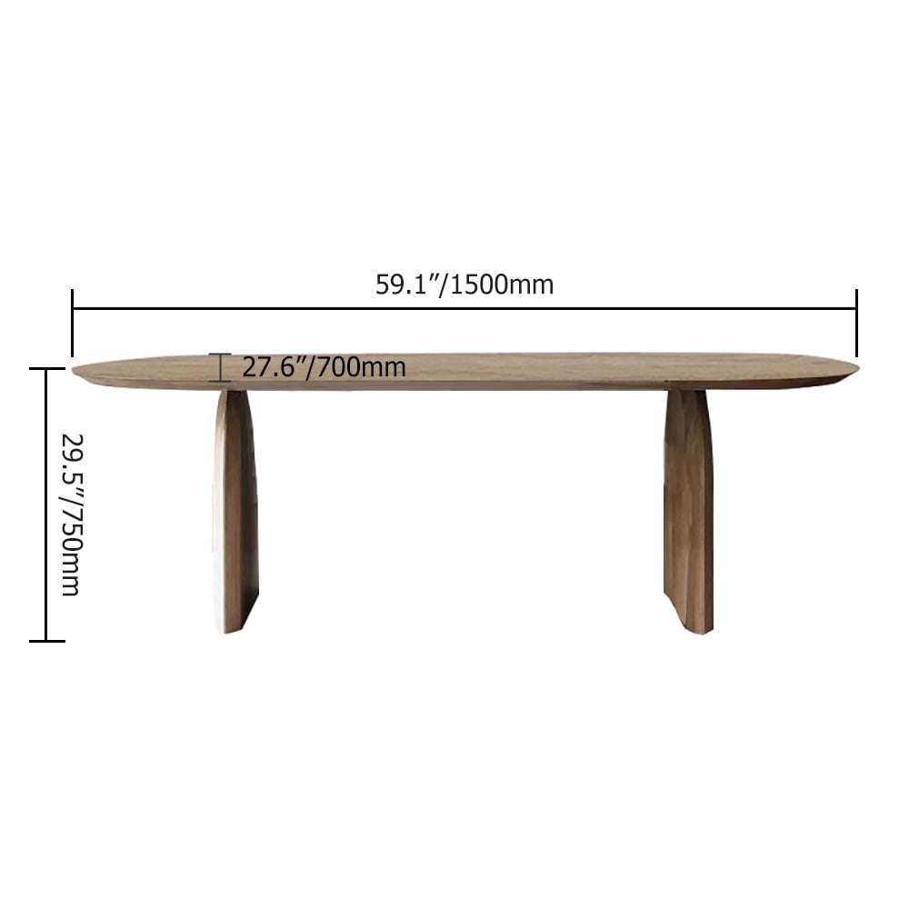 Dining Set 71" Oval Wood Dining Table Walnut with 5 Chairs weights dimensions image