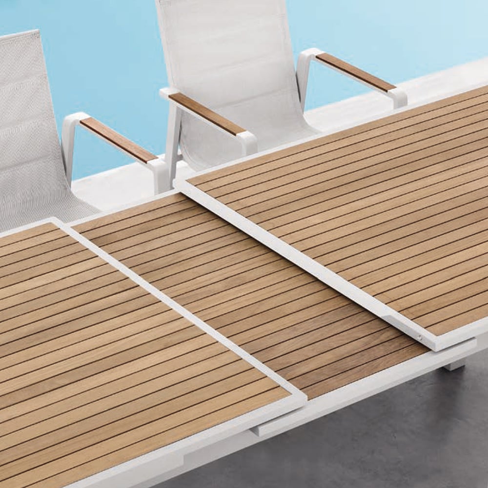 9-Pieces Outdoor Dining Set with Extendable Table and 8 Side Chairs window image