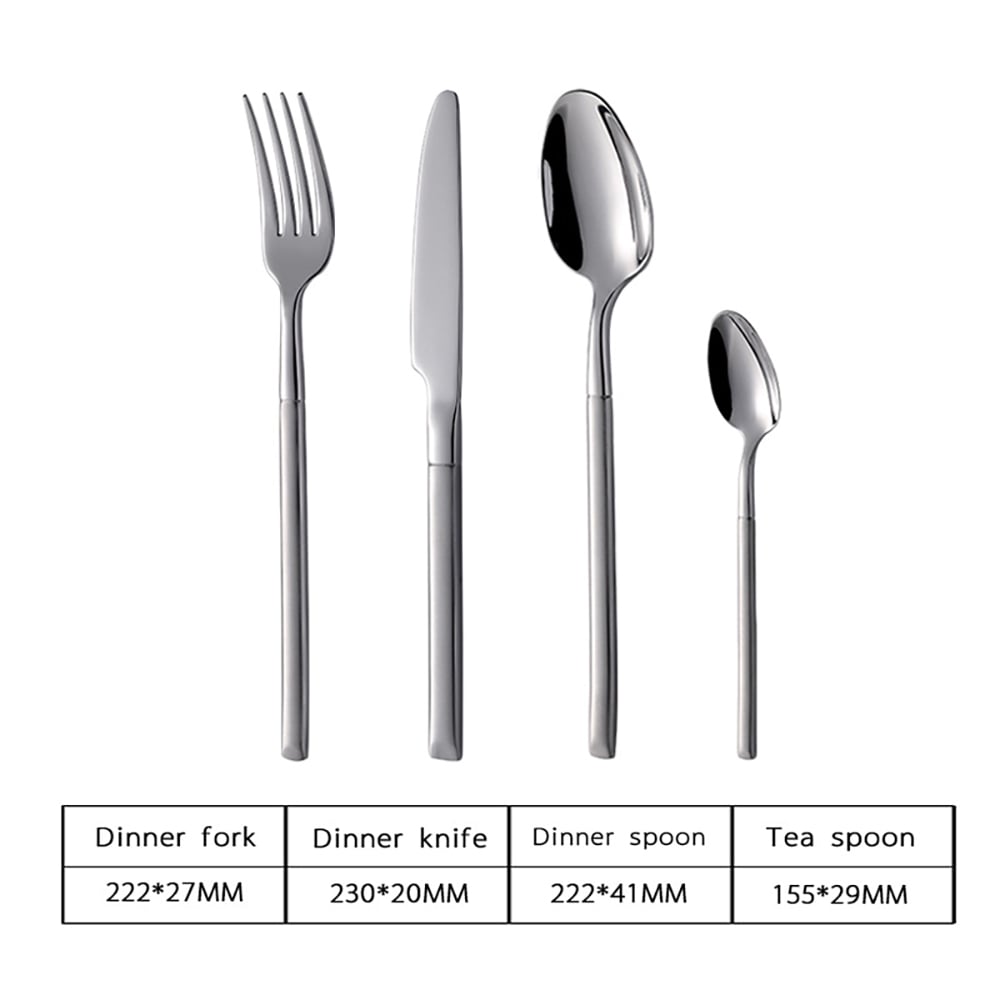 16 Pieces Stainless Steel Flatware Set Cutlery Set, Service for 4 window image