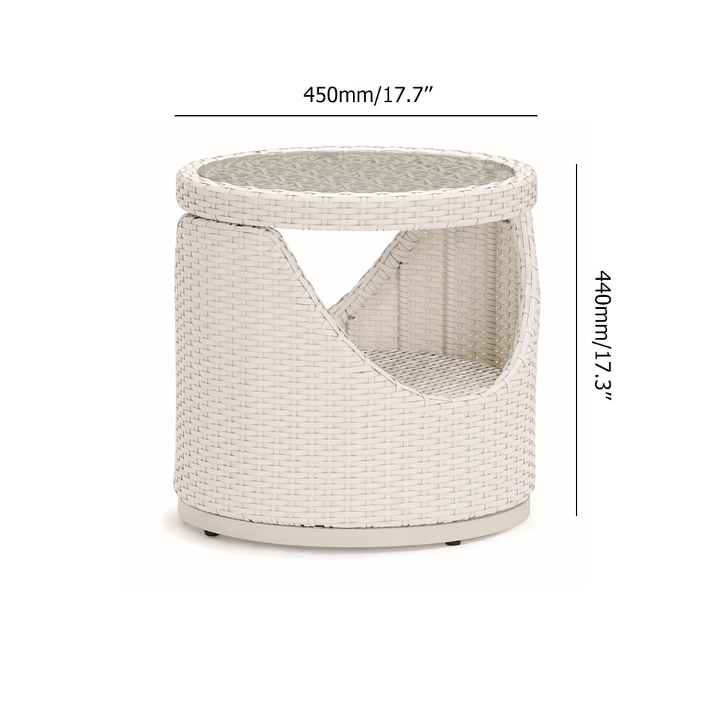 Ensemble canapé sectionnel extérieur tissé en rotin 5 pièces avec coussins amovibles image de fenêtre