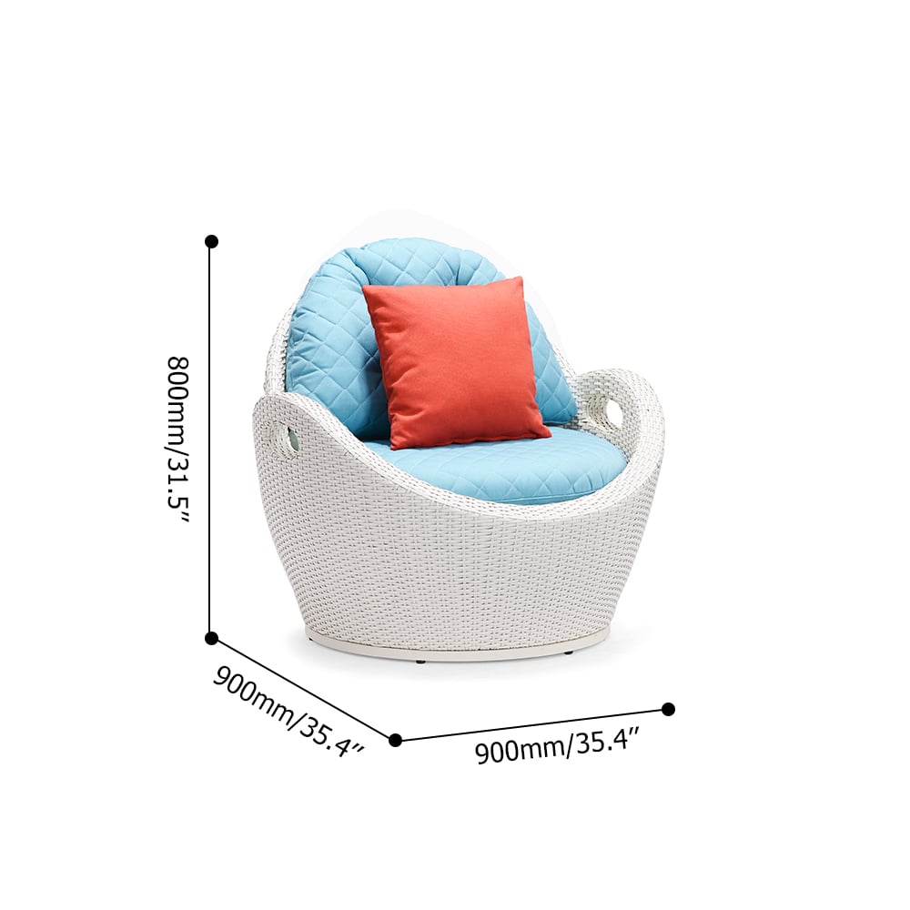 Ensemble canapé sectionnel extérieur tissé en rotin 5 pièces avec coussins amovibles image de fenêtre