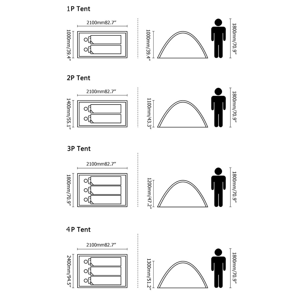 Cold Mountain Air Upgrade Multi-Person Dome Tent with 210T Waterproof Coating Polyester window image
