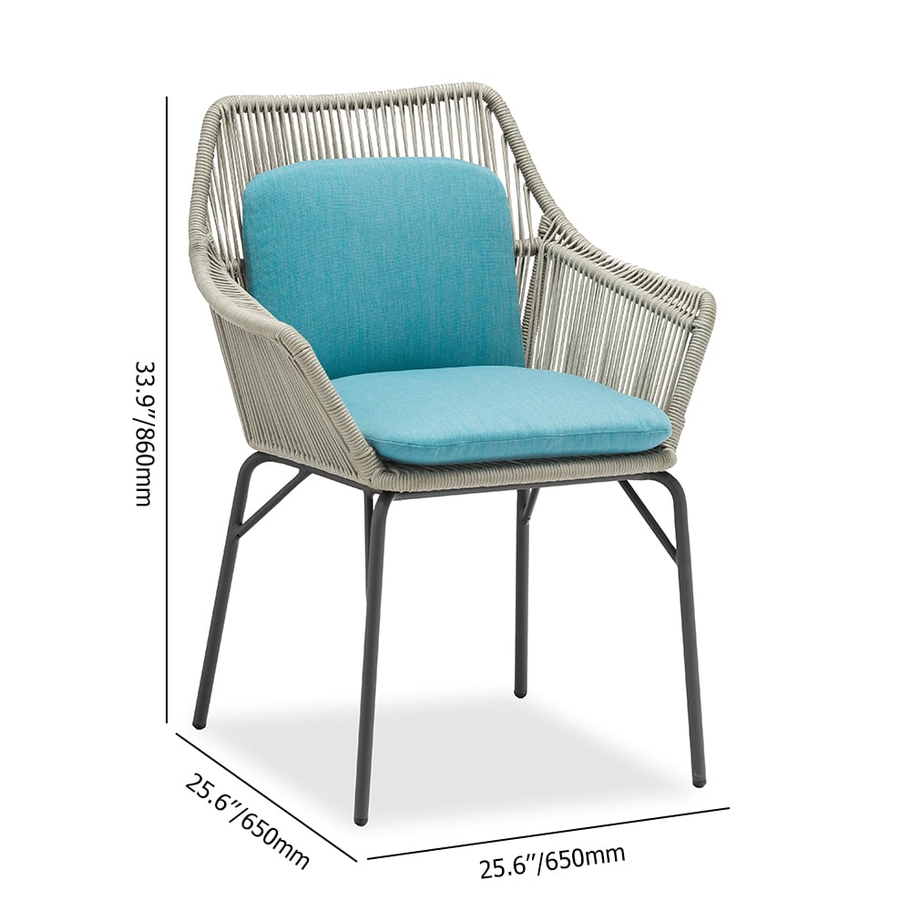 7-Pieces Aluminum Outdoor Dining Set with Webbing Chairs and Cross Legs Dining Table window image