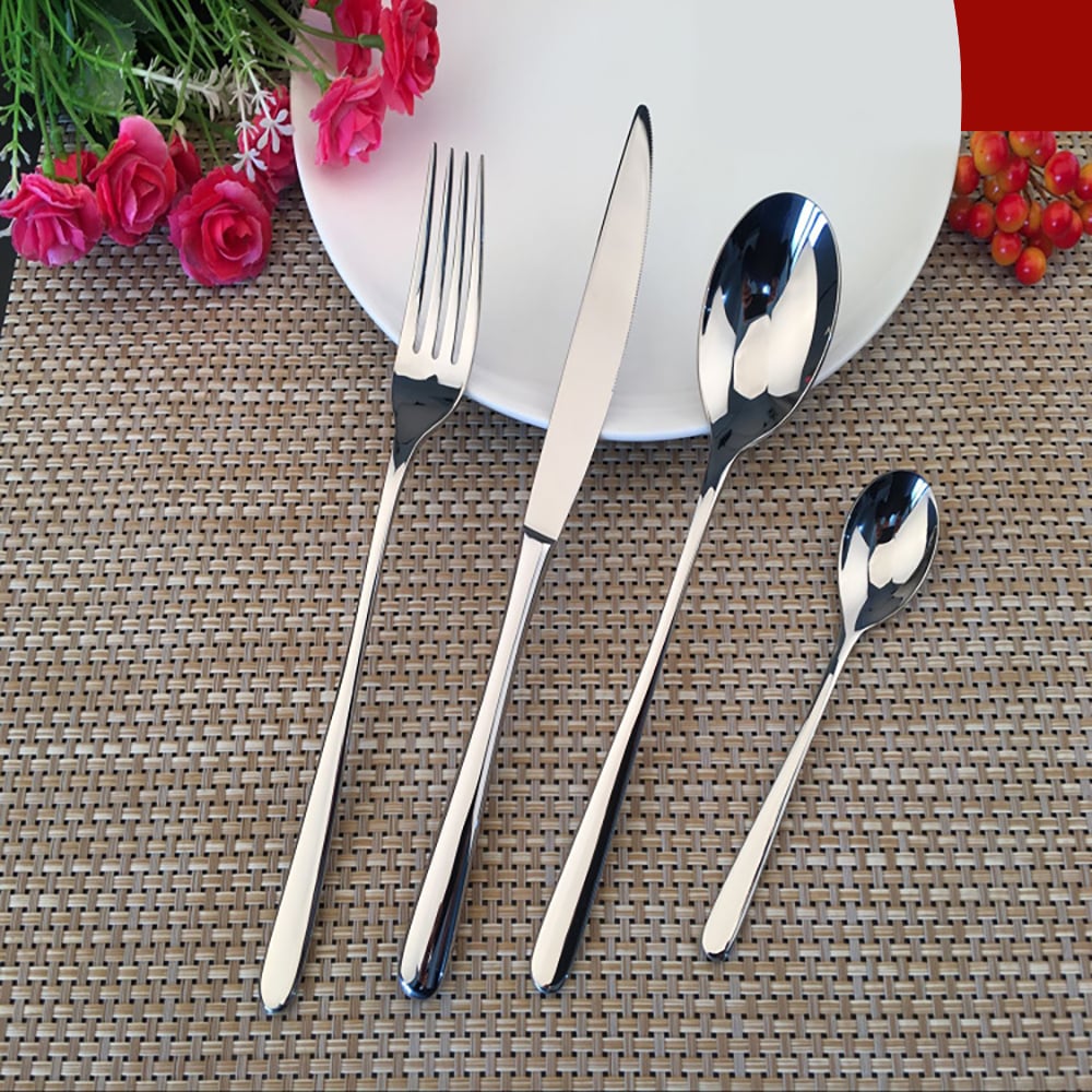 16 Pieces Stainless Steel Flatware Set Cutlery Set, Service for 4 window image